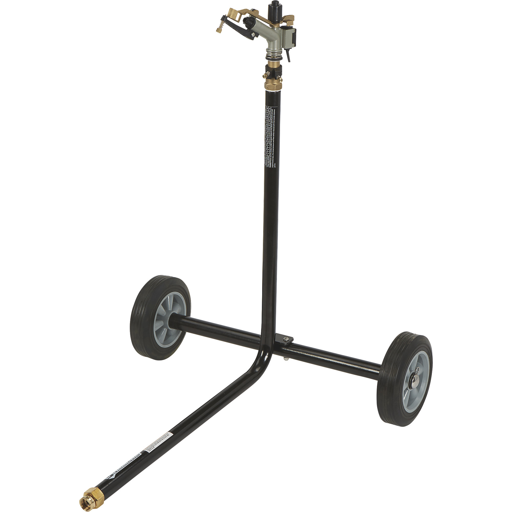 Strongway Wheeled Sprinkler, 1in. Head with 3 Nozzles, 8in. Rubber Tires